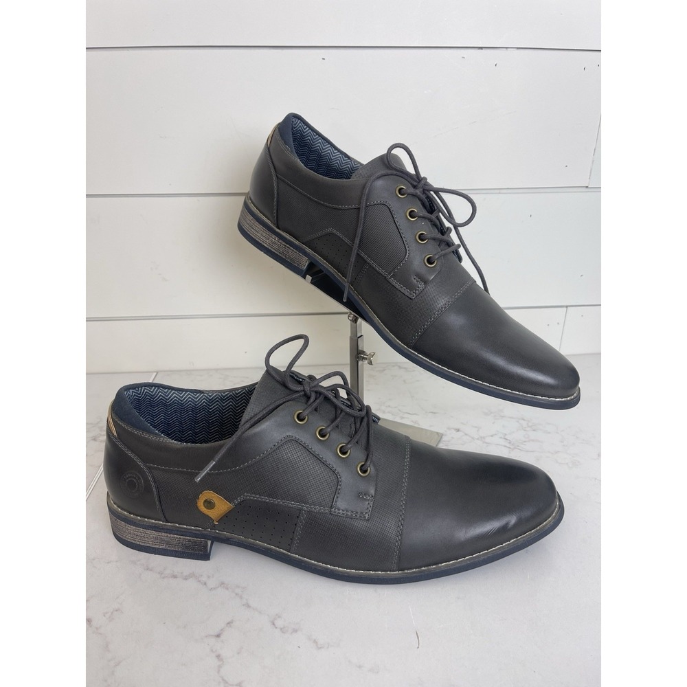 B-52 (BY BULLBOXER ) Size 12 Grey Mens Dress Shoe Oxford